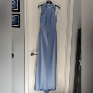 Aqua Light Blue Strapless Dress